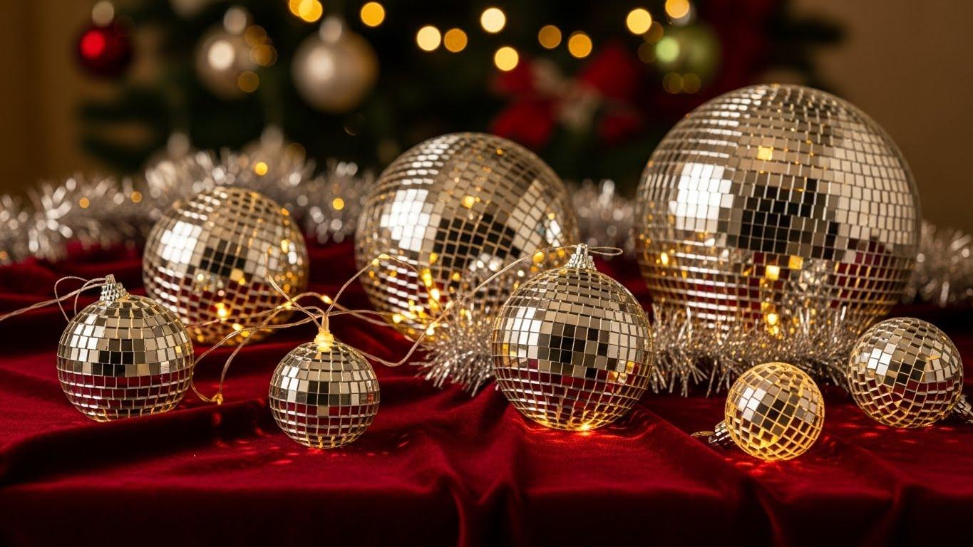 크리스마스 조명 미러볼