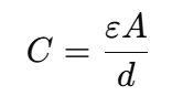 평행판 축전기 정전용량 공식