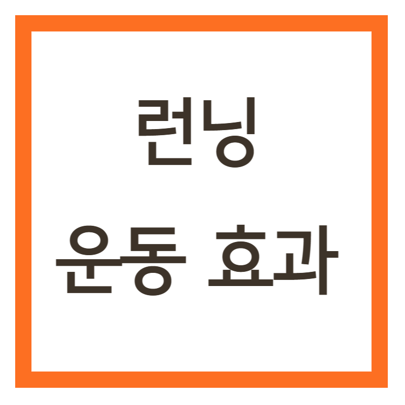 런닝 운동 효과