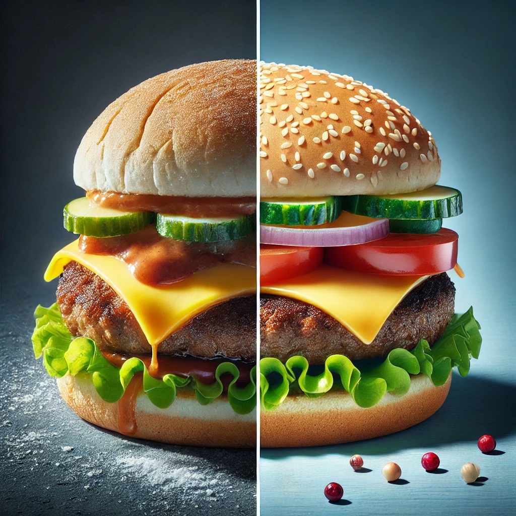 햄버거를 어떻게 선택하고 어떤 방식으로 먹느냐에 따라 건강한 식사로 변신할 수 있다.