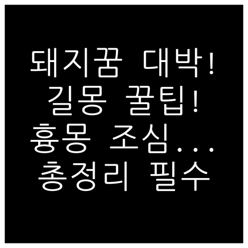떼로 몰려오거나 품에 안으면 대박! ..
