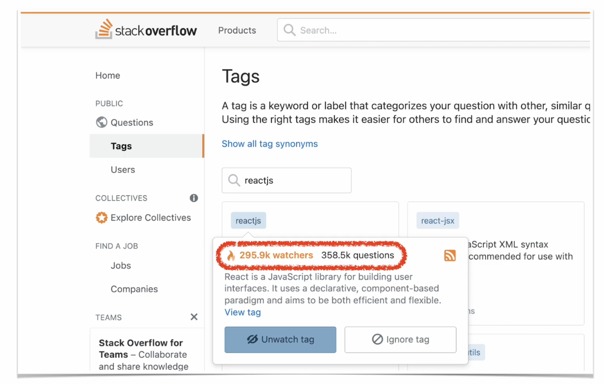 리액트 관련 커뮤니티 화면 예시 (2)