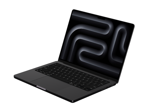 맥북프로 M3 펼쳐진 노트북