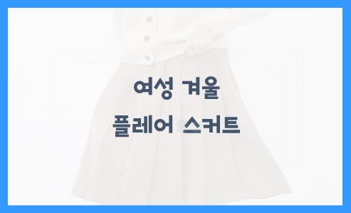 여성 겨울 플레어 스커트