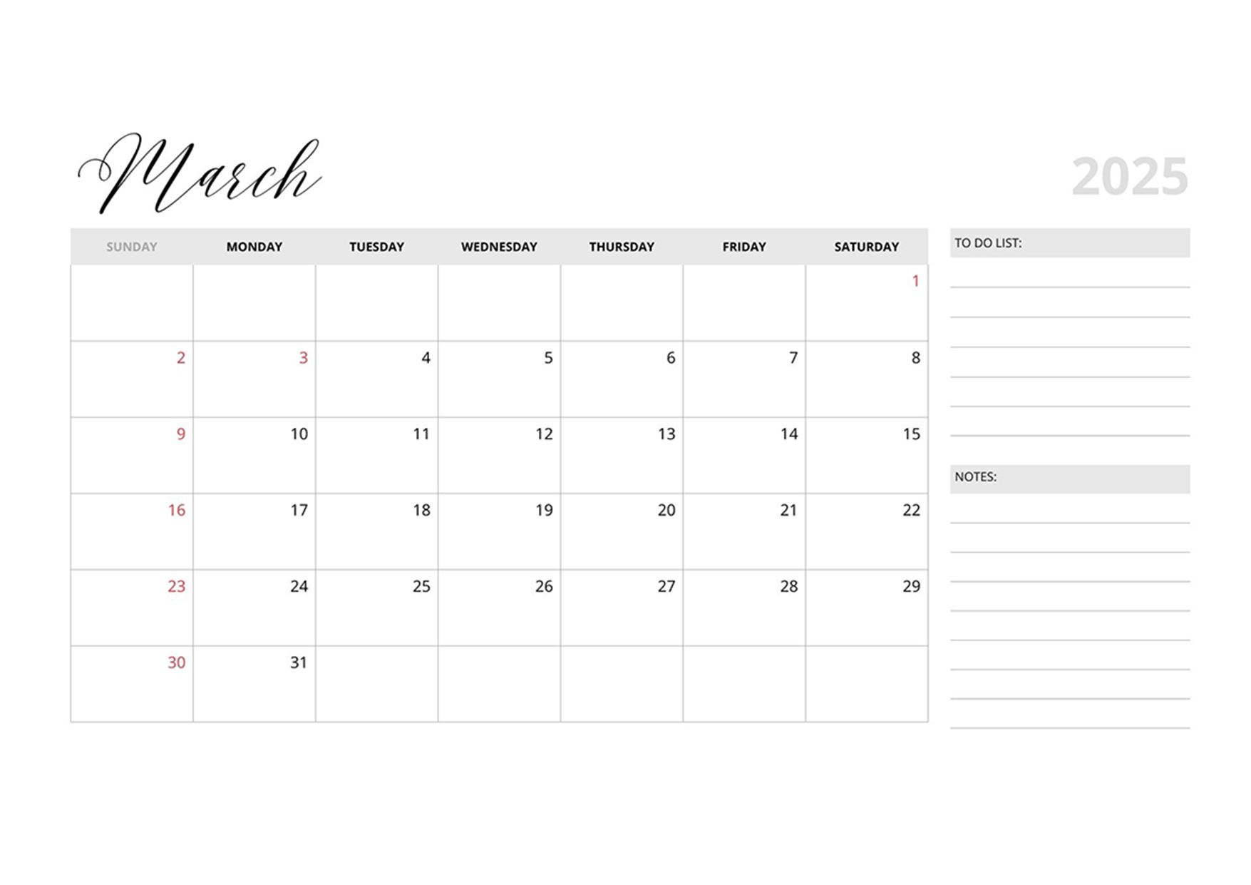 25년 3월 달력 2025년 3월달력 이미지 프린트 출력 인쇄 01