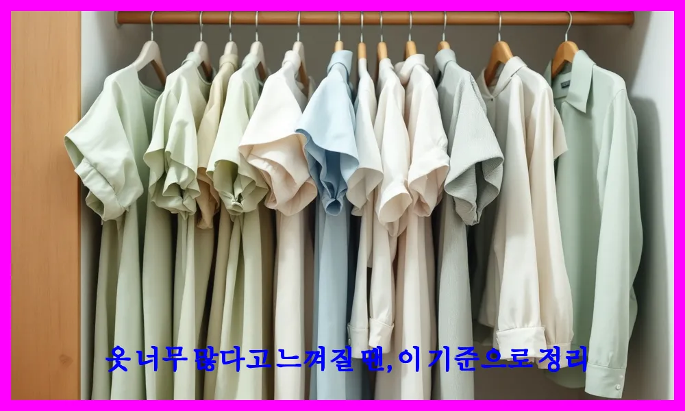 옷 너무 많다고 느껴질 땐, 이 기준으로 정리