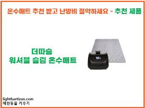 더따슴 워셔블 슬림 온수매트