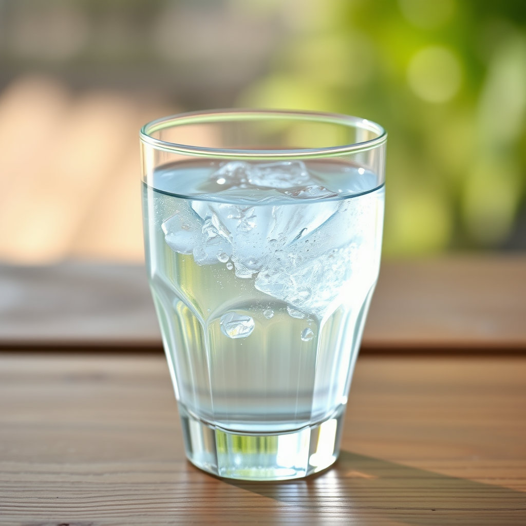 충분한 수분 섭취는 요산 배출에 매우 중요합니다. 이 이미지는 통풍 관리에 있어 물의 기본적인 중요성을 시각적으로 강조합니다.