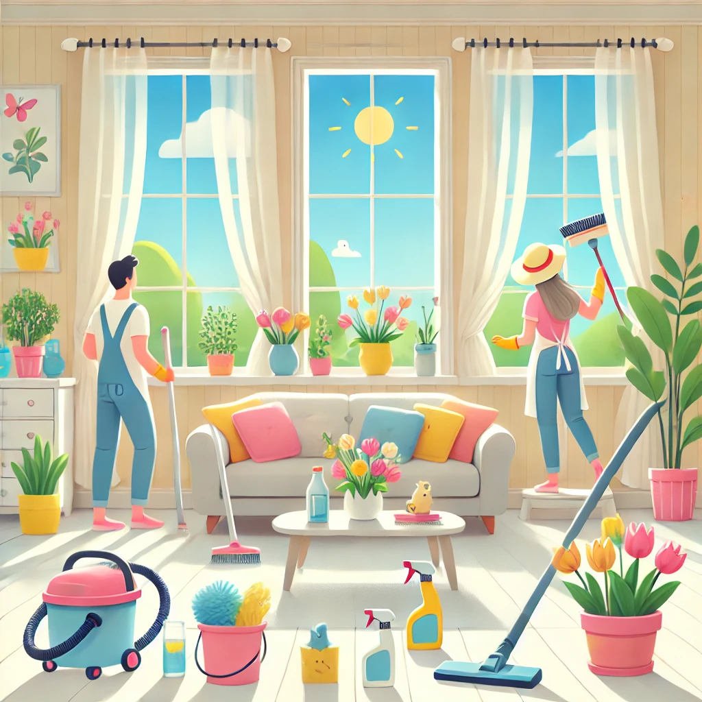 봄 대청소 관련 이미지