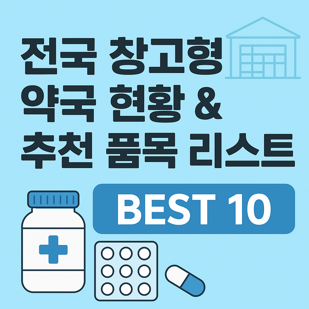 전국 창고형 약국 현황 & 추천 품목 리스트