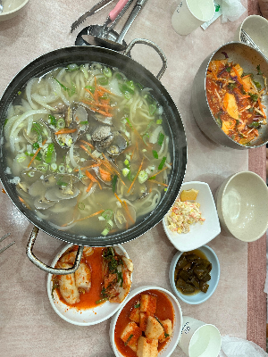 광어부인정때문에 주문한 메뉴와 상차림