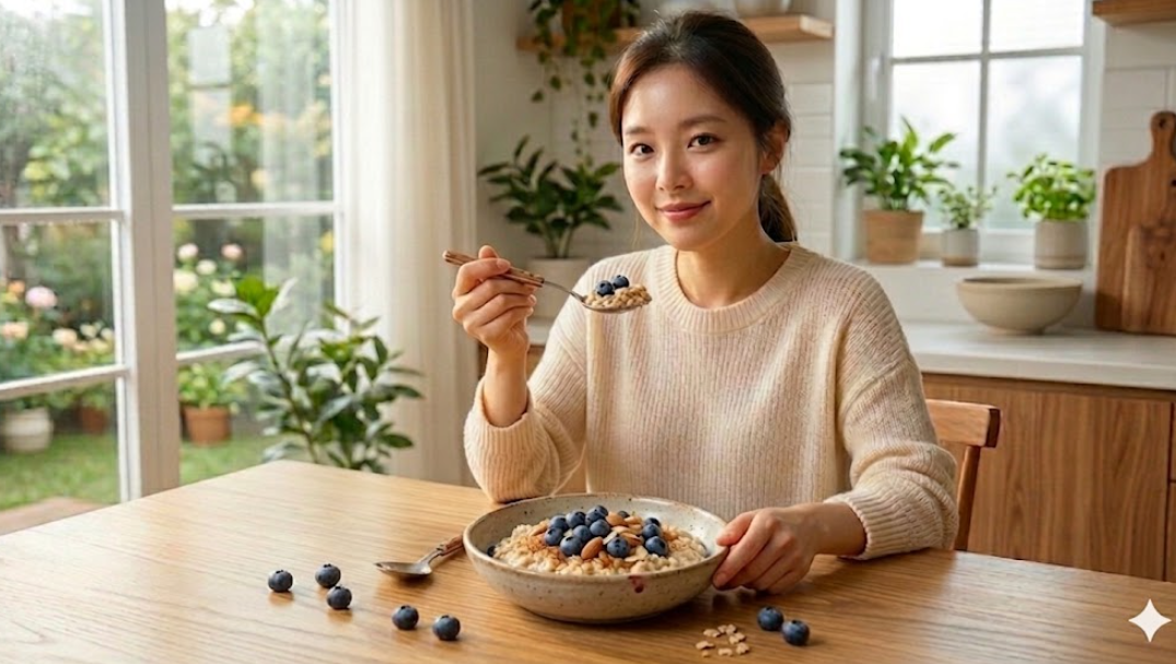 오트밀과 블루베리