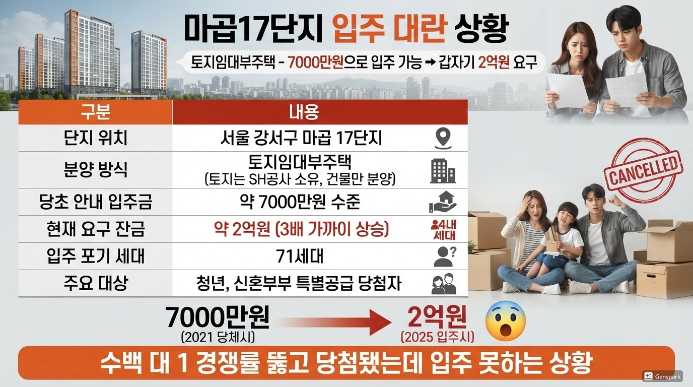 마곡 17단지 입주 대란 상황