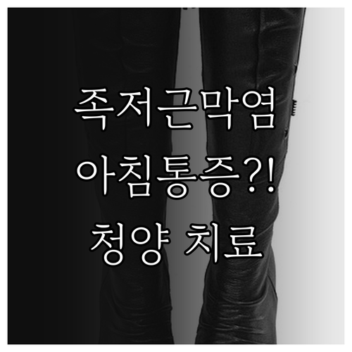 족저근막염 아침 통증 원인과 청양군 ..