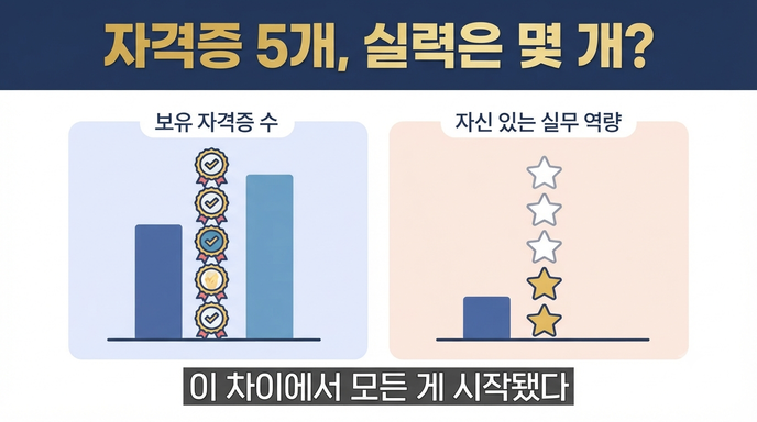 자격증 수와 실력의 간극