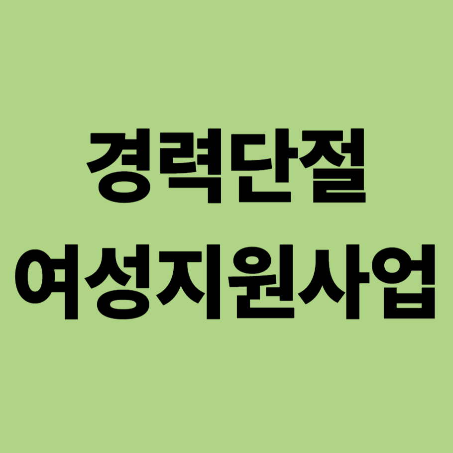 경력단절여성지원사업(여성새로일하기센터)