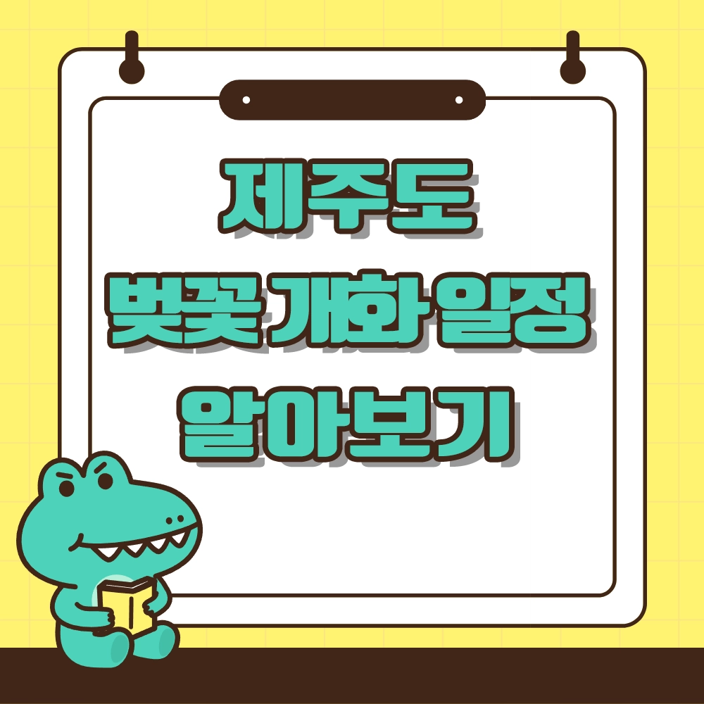 제주도 벚꽃 개화시기