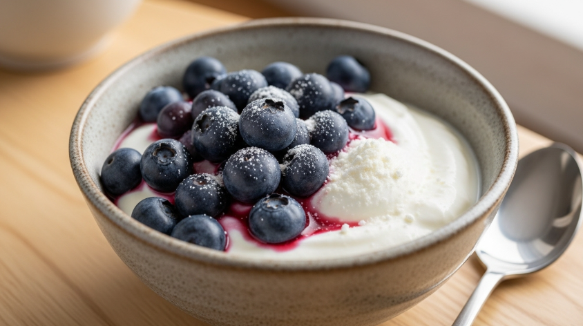 무가당 그릭요거트 + 블루베리 + 스테비아