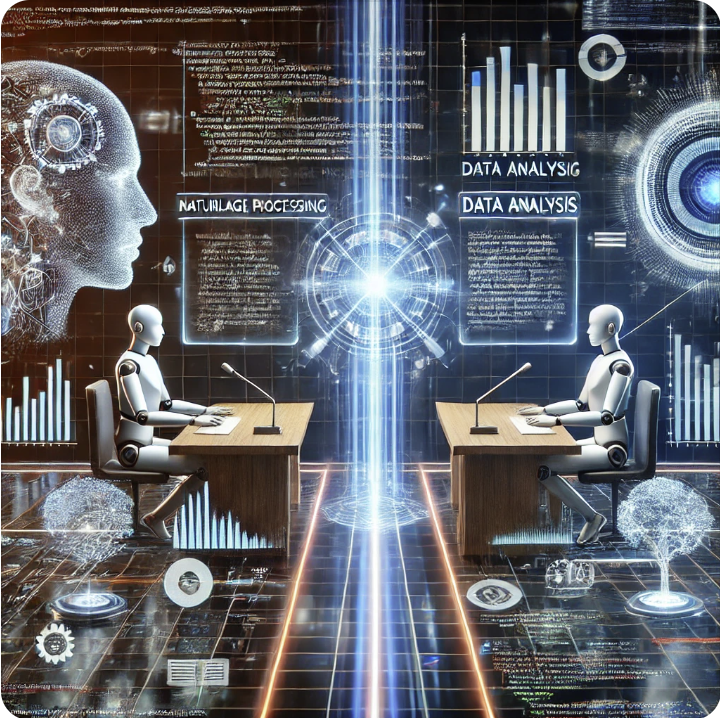 AI 토론 알고리즘을 형상화한 사진