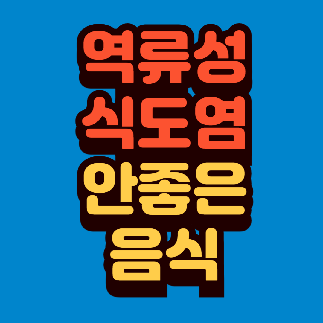 역류성 식도염에 안좋은 음식