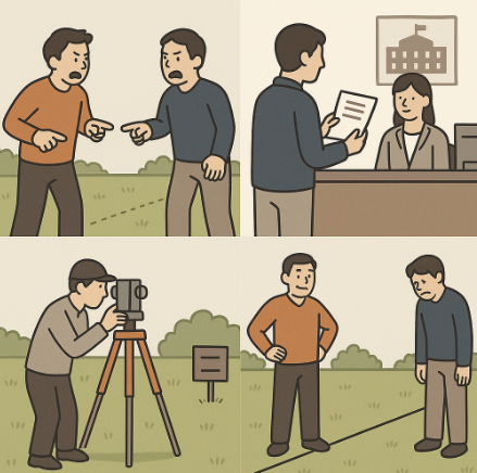 경계 없는 토지 담장분쟁