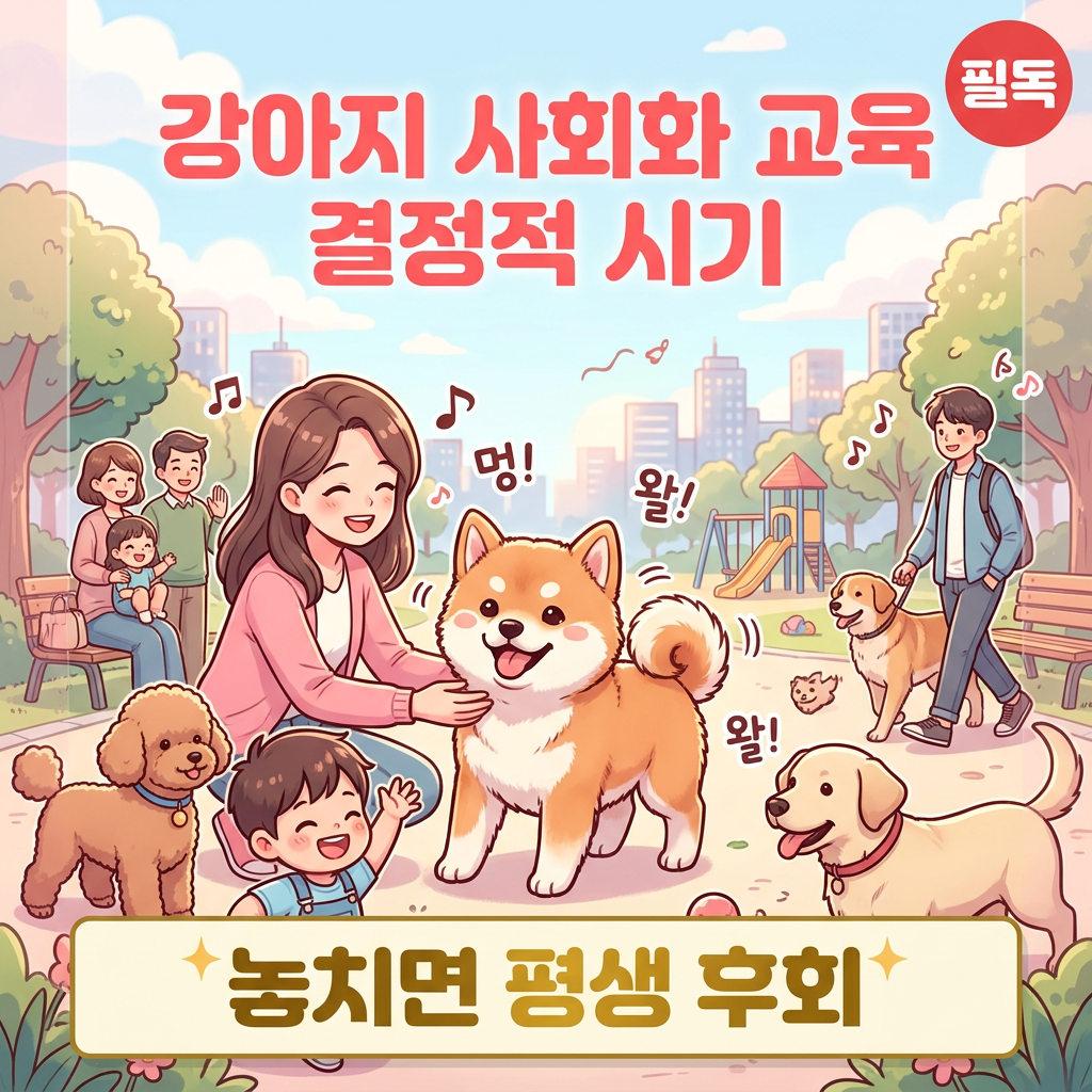 강아지 사회화 교육 결정적 시기 3단계, 이 시기 놓치면 평생 후회해요