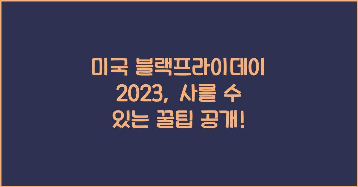 미국 블랙프라이데이