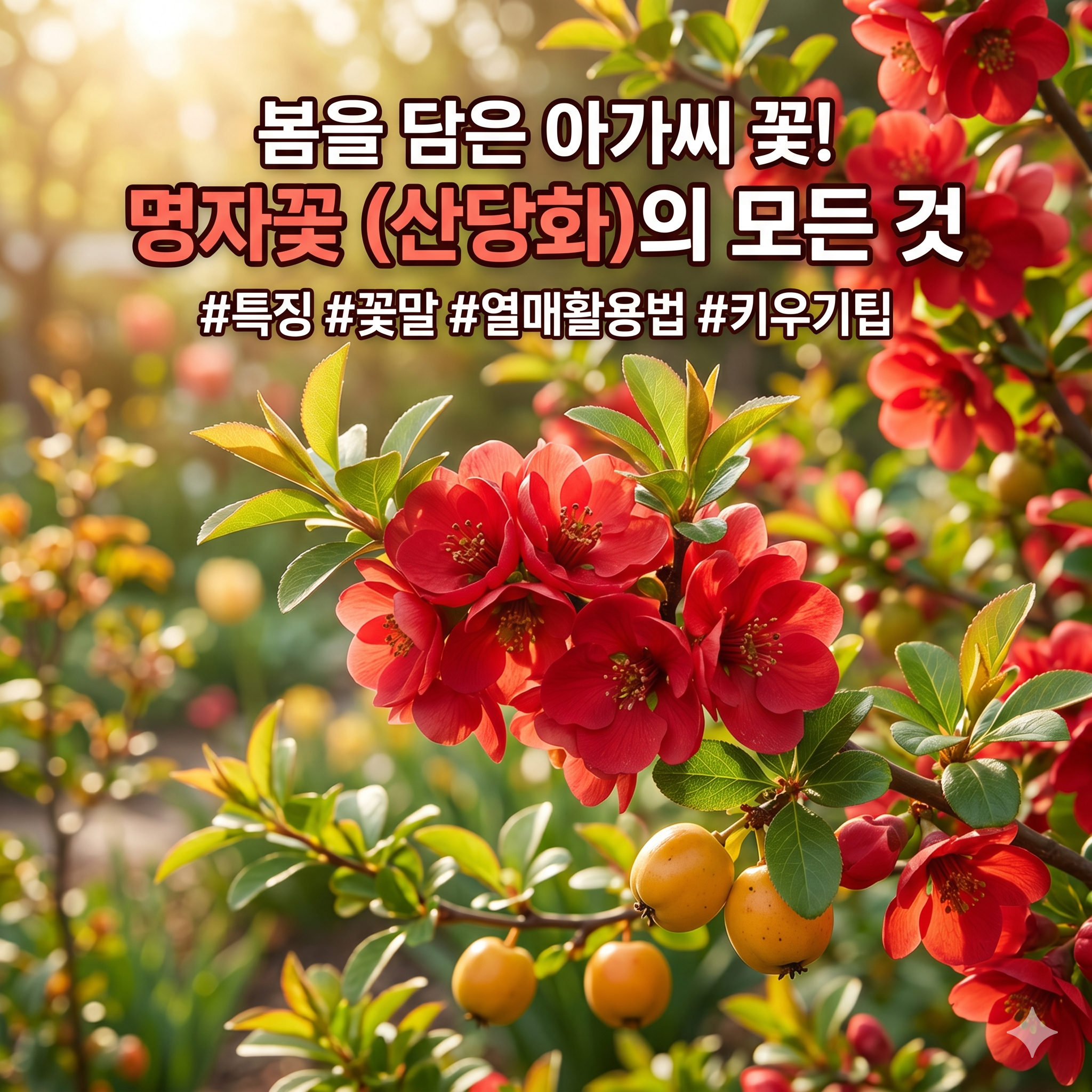 봄을 알리는 붉은 유혹, 명자꽃의 매력과 키우기 팁 총정리