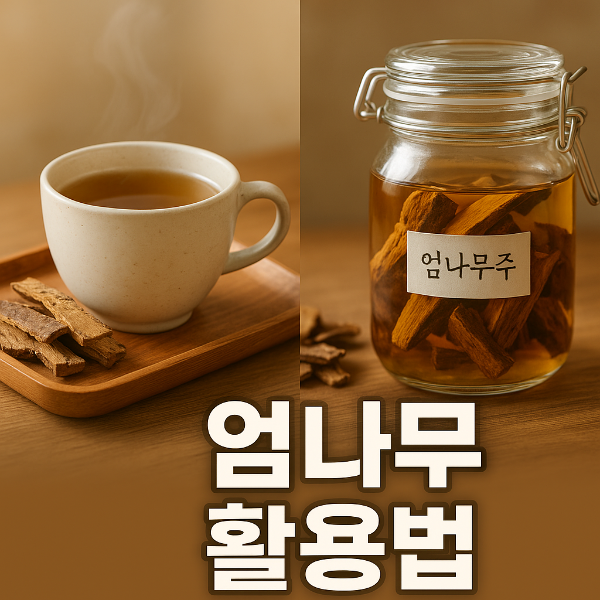 엄나무 차와 엄나무 술 활용법을 담은 건강 정보 블로그 썸네일 이미지