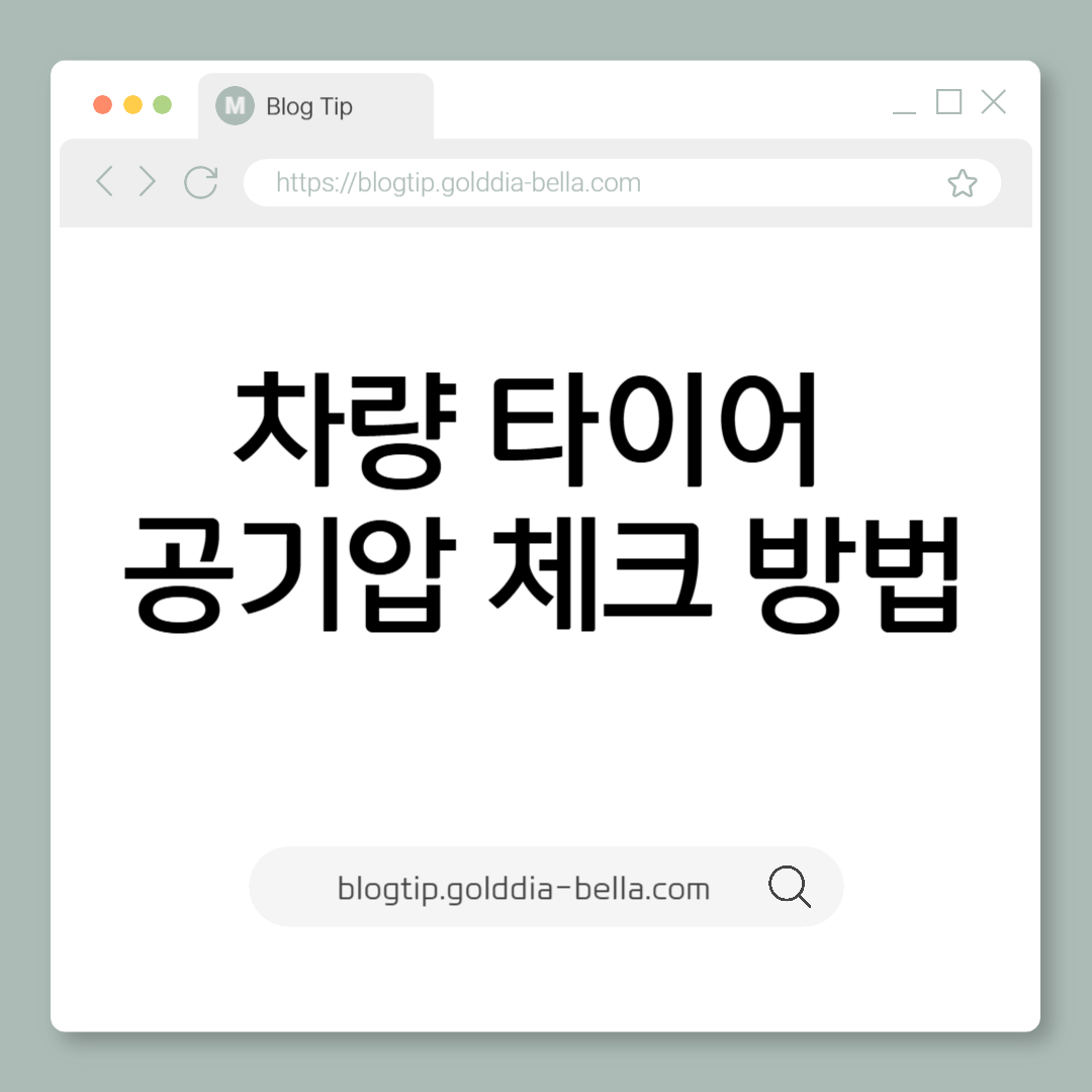 차량타이어 공기압 체크
