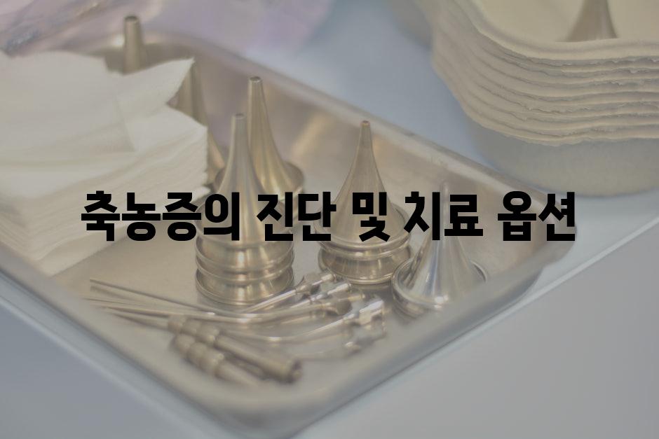 축농증의 진단 및 치료 옵션