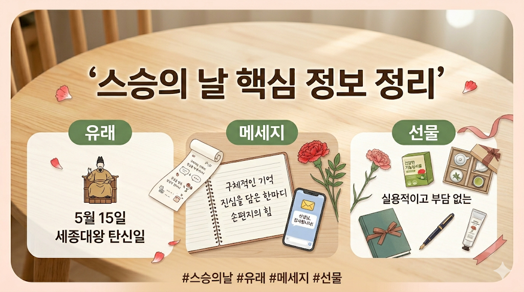 5월 15일 세종대왕 탄신일, 스승의 날 유래,선물,메세지 정리