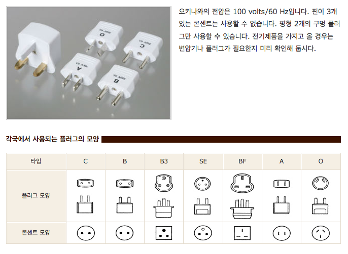 일본 변압기 콘센트 모양에 따른 구매방법