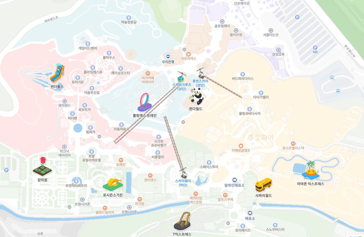 에버랜드 지도