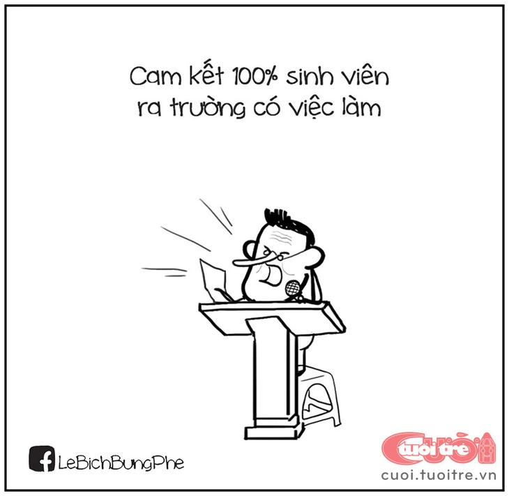 100% 취업 관련 만평