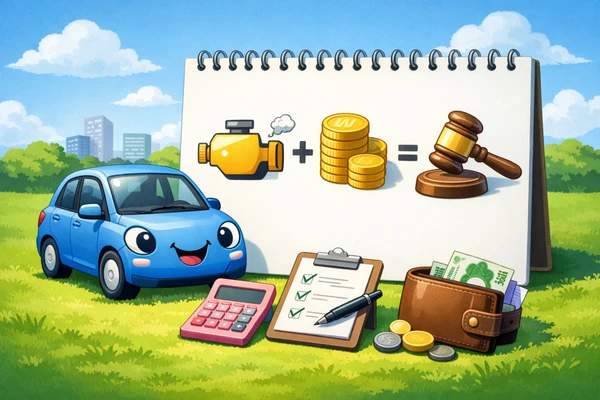 차량 세금 구조 개념 이미지