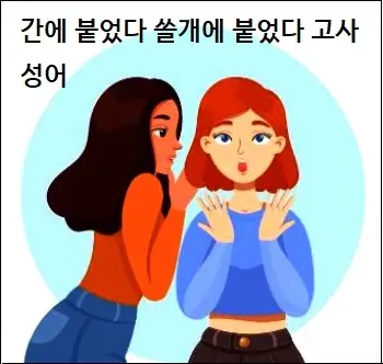 간에 붙었다 쓸개에 붙었다 고사성어