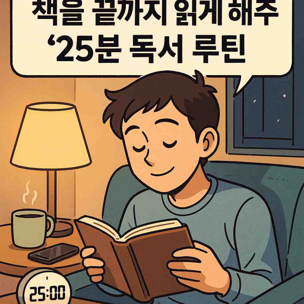 25분 독서 루틴으로 완독하는 습관 만들기