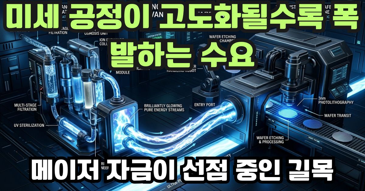 반도체 실리콘 웨이퍼 세정 공정에 사용되는 초순수 정화 필터 시스템
