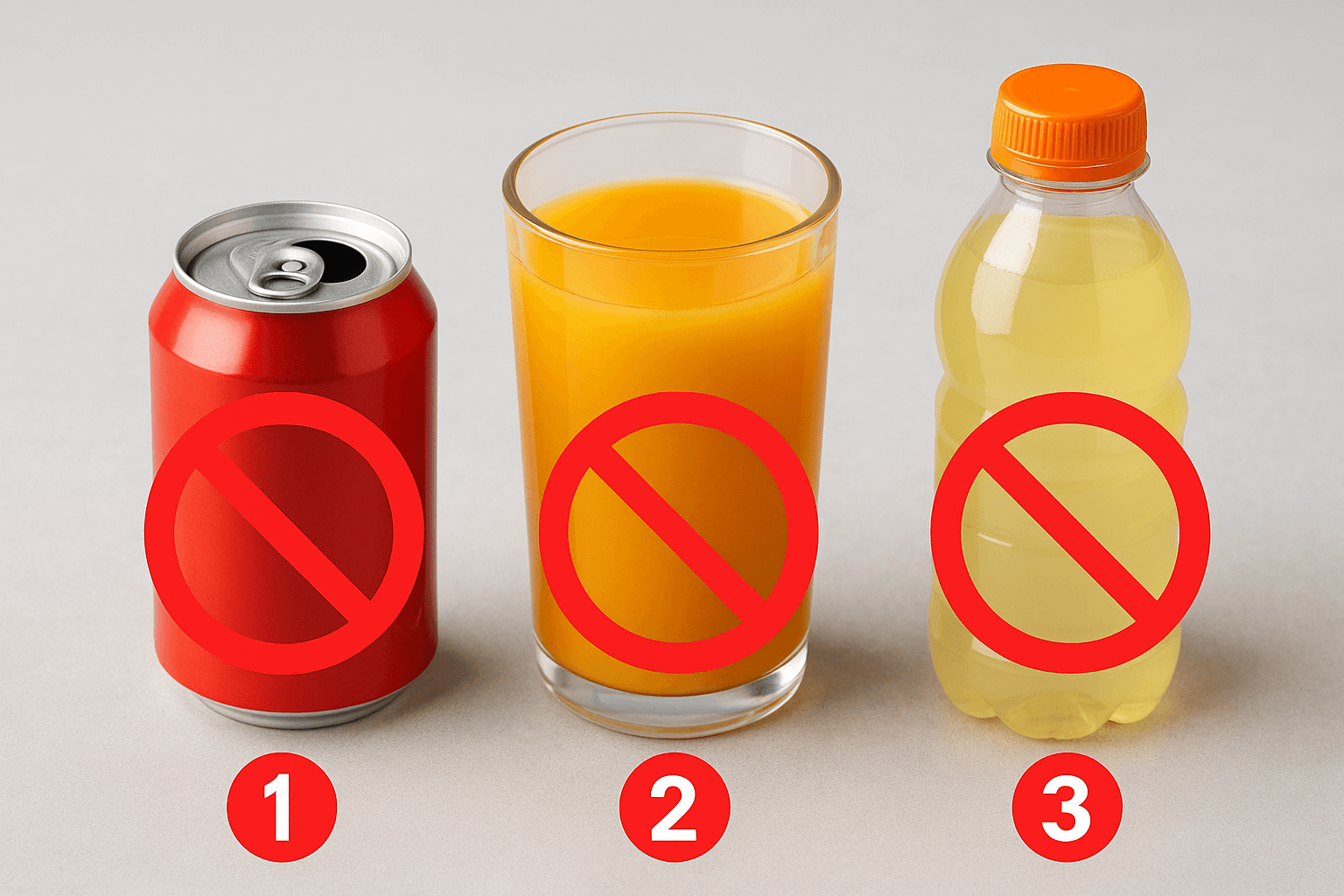 통풍 환자라면 절대 피해야 할 음식 TOP 5! : 탄산음료, 과일주스, 액상과당 첨가 음료