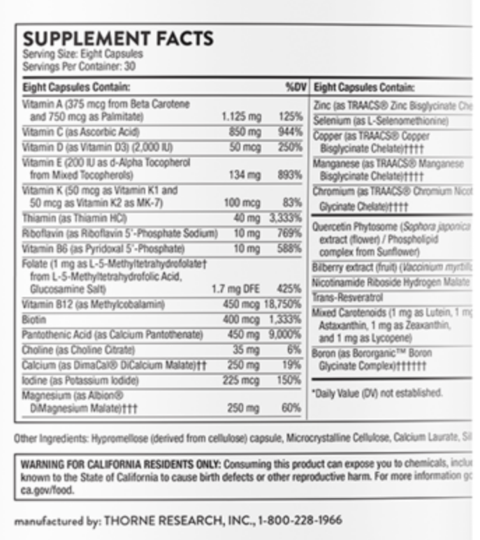 Thorne-어드밴스드-뉴트리언트-성분표