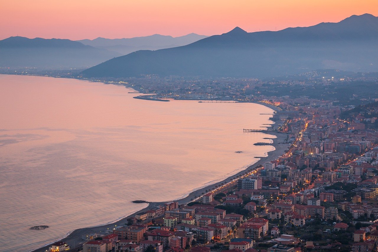 일본 치바현의 작은 해안 도시 조시 사진