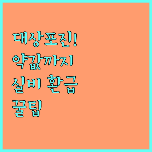대상포진 병원 진료와 약값까지 실비로..