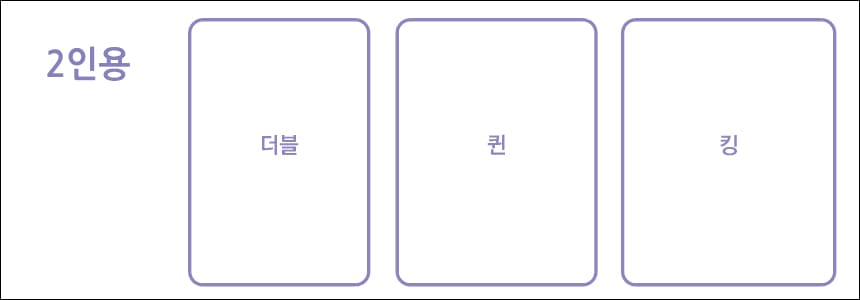 2인용 크기 비교