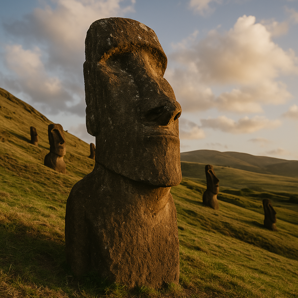 🏞️ 4️⃣ 모아이 석상 (Moai, 이스터섬)
