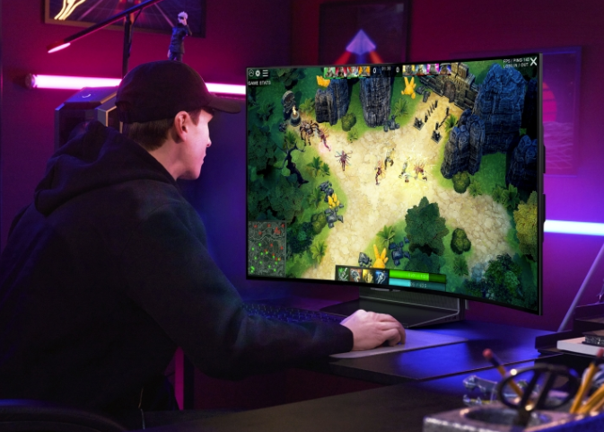 벤더블-게이밍-올레드-TV -‘플렉스-(FLEX)