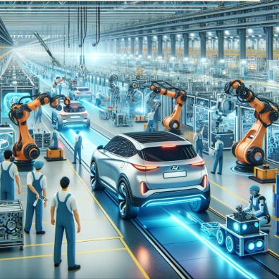 현대자동차 생산공장 임직원