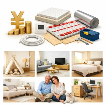 건식 온수난방 설치 과정과 구조 설명2