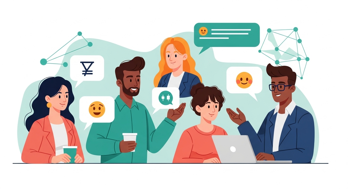 주식 커뮤니티에서 정보를 교환하고 서로 배우는 MZ세대 투자자들의 모습.