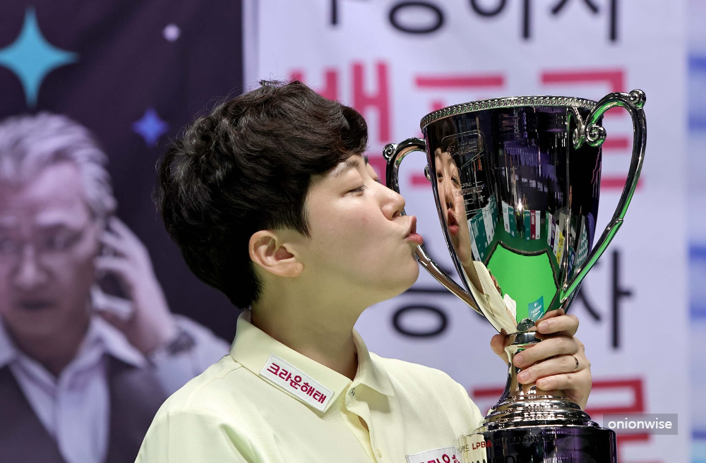 백민주 선수의 LPBA투어 첫우승 장면